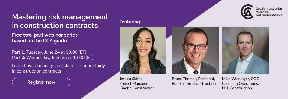 Mastering Risk Management Webinar Canadian Construction Association